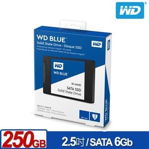 WD SSD 250GB 2.5吋 3D NAND固態硬碟(藍標5年保固)/092921